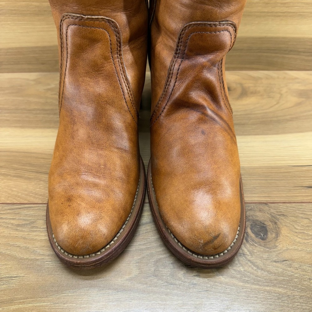 Frye Cognac Tan Leather Knee-High Riding Boots - Picture 5 of 14